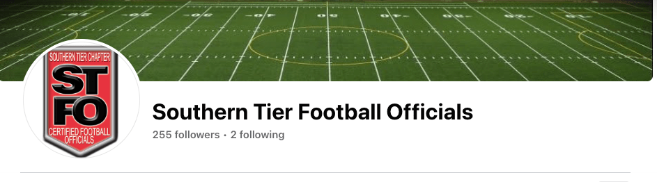 Southern Tier Football Officials Facebook page banner